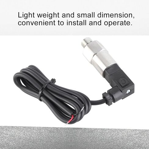 Pressure Transducer, G1/4in Thread Silicon Pressure Transmitter Transducer, Sensitive Pressure Sensor 4‑20mA Output with 100cm Wire for Water Gas Oil (0-1MPA, 8-32V) in Kuwait