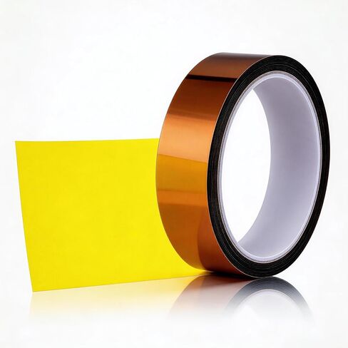 Heat Transfer PI HighTemperature Tape, 260°C High Temperature No Residue Polyimide Adhesive Tape for Thermal Transfer & SMT Industrial Use (2Rolls*15MM*33M) in Saudi Arabia