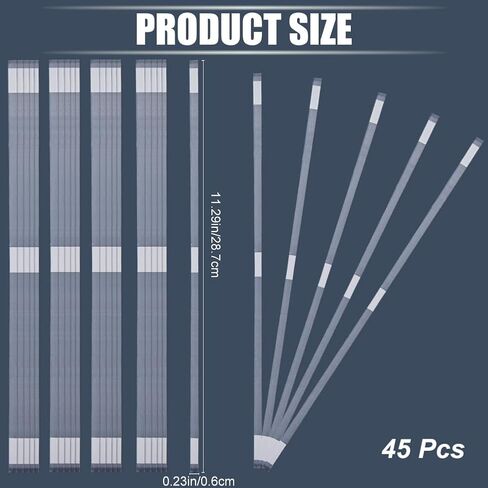 CRASPIRE 45Pcs 6mm Wide Thermal Glue Strips for Books Repair Bookbinding Mesh Backing EVA Hot Melt Adhesive Three Point Positioning Office Documents Paper Paperback for Pictures Crafts Albums in Kuwait