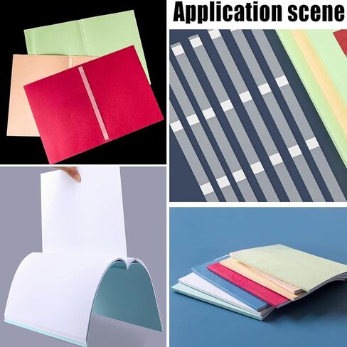 CRASPIRE 45Pcs 6mm Wide Thermal Glue Strips for Books Repair Bookbinding Mesh Backing EVA Hot Melt Adhesive Three Point Positioning Office Documents Paper Paperback for Pictures Crafts Albums in Kuwait