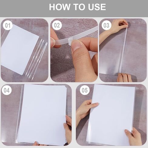 CRASPIRE 45Pcs 6mm Wide Thermal Glue Strips for Books Repair Bookbinding Mesh Backing EVA Hot Melt Adhesive Three Point Positioning Office Documents Paper Paperback for Pictures Crafts Albums in Kuwait