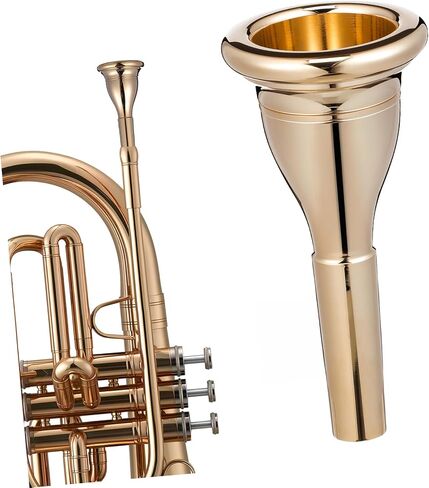 BESPORTBLE Delicate Brass Tuba Mouthpiece 13.3mm Cnc Plated Gold Tuba Replacement Accessory for Brass Instruments Suitable for Beginner and Professional Players in Kuwait
