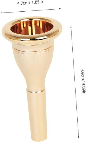 BESPORTBLE Delicate Brass Tuba Mouthpiece 13.3mm Cnc Plated Gold Tuba Replacement Accessory for Brass Instruments Suitable for Beginner and Professional Players in Kuwait