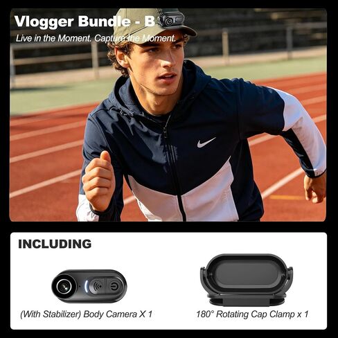 4K Mini Body Action Cameras POV Cam, 64GB Sports Camera with Audio Video Recording, WiFi Magnetic Wearable IPX5 Waterproof Thumb Cams with Stabilization for Motorcycle Vlogging Cycling Hiking Working in Kuwait