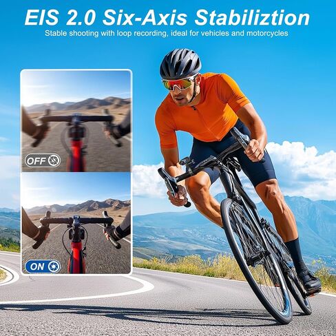 4K Mini Body Action Cameras POV Cam, 64GB Sports Camera with Audio Video Recording, WiFi Magnetic Wearable IPX5 Waterproof Thumb Cams with Stabilization for Motorcycle Vlogging Cycling Hiking Working in Kuwait