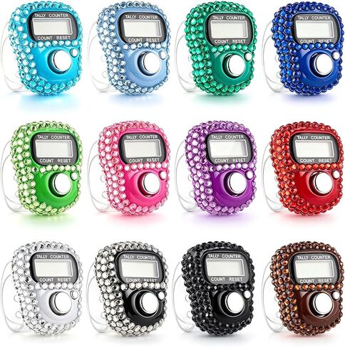 Electronic Finger Counter, Electronic Digital Display, Rhinestones Hand Tally Clicker Counter, Digital Handheld Tally Counter for Golf, Goods Counting, Lap, Knitting in Kuwait
