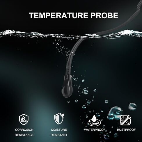DROK 10K Temperature Sensor Probe 5pcs, 1 Meter Waterproof Epoxy Resin NTC Temp Sensor Probe for Various Water Dispensers, Air Conditioners, Refrigerators, Freezers, Water Heaters, Dishwashers in Kuwait