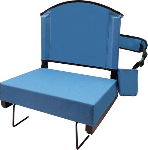 Stadium Seats with Back Support Thick Cushion Bleacher Chair with Shoulder Strap and Handle Portable Bleacher Seat for Sport Events in Saudi Arabia
