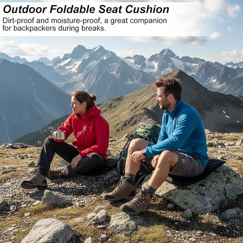 Ptwola Portable Seat Cushion Sponge Camping Sitting Pad Backpacking Folding Seat Pad Mat Comfort Thick Travel Stadium Cushion for Bleachers Picnics Hiking Sports Chair Essentials Office Adults in Kuwait