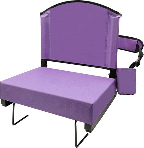 Stadium Seats with Back Support Thick Cushion Bleacher Chair with Shoulder Strap and Handle Portable Bleacher Seat for Sport Events in Saudi Arabia
