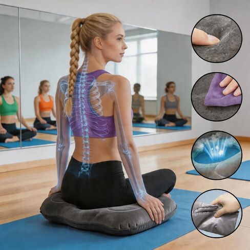 Inflatable Donut Cushion, Inflatable Seat Cushion for Tailbone Pain, Donut Pillow for Hemorrhoid Relief, Portable Travel Seat Cushion for Air Travel in Kuwait