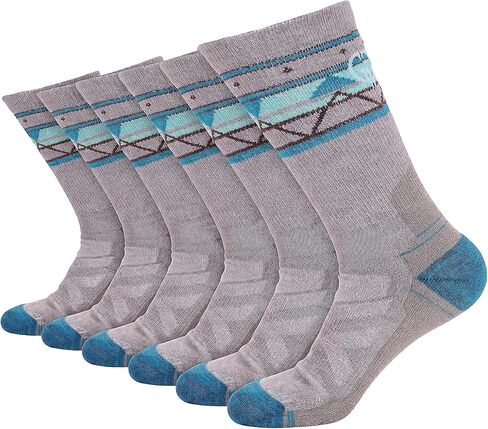 Women’s Merino Wool Hiking Socks, 3 Pairs – Cushioned Anti-Blister Wool Trekking Socks for Women in Kuwait