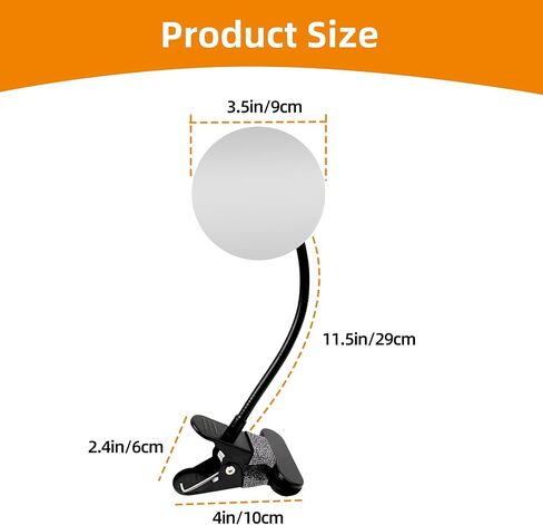 3.54-inch Clip-On Security Mirror Convex Partition Mirror for Personal Safety and Security Desktop Rearview Monitor, Suitable for Offices and Warehouses in Kuwait