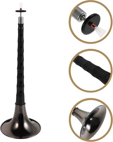 BESTonZON Traditional Suona D Key Wind Instrument Resin Imitation Ebony with Silver-plated Bell High-strength Anti-corrosion Portable Folk Music Instrument for Learning and Random Color in Kuwait