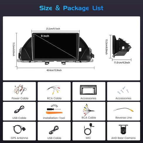 8-core 6+128g Android 13 Car Stereo Radign Radio for Honda Odyssey 2005-2010 ، 10.1 '' HD Touch Screen مع Carplay و Android Auto ، وكاميرا AHD الاحتياطية ، ورابط المرآة ، GPS in Kuwait