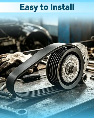 180J6 Poly V Belt Fit for Most Industrial Machinery Appliances 6 Ribs Ribbed Belt, Replace 6PJ457 in Kuwait