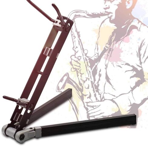 Universal Saxophone Stand Adjustable and Foldable for Alto Saxophone Display in Studio - Metal and Rubber in Kuwait