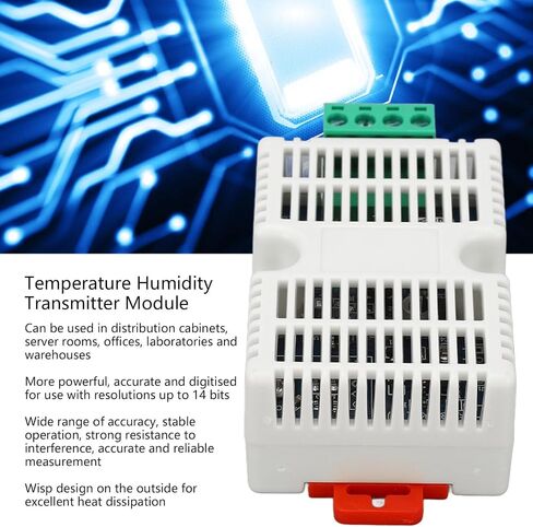 TH300R SHT31 DIN Rail Temperature Humidity Transmitter Module RS485 DC12V in Kuwait