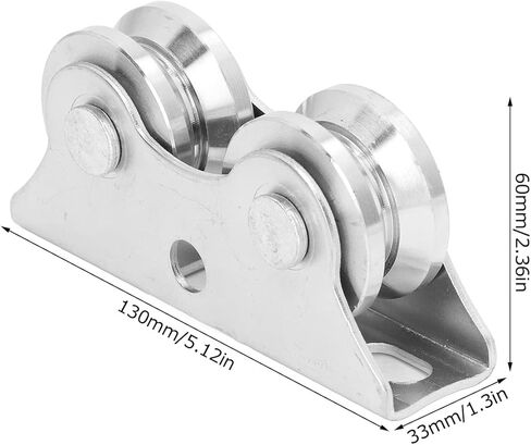 Garosa V Shaped Groove Wheel with Bracket, 45 Steel Double Wheel 48mm for Inverted Track Rolling Sliding Gate in Kuwait