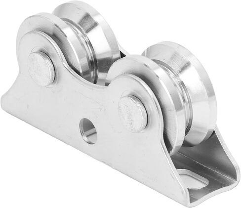 Garosa V Shaped Groove Wheel with Bracket, 45 Steel Double Wheel 48mm for Inverted Track Rolling Sliding Gate in Kuwait