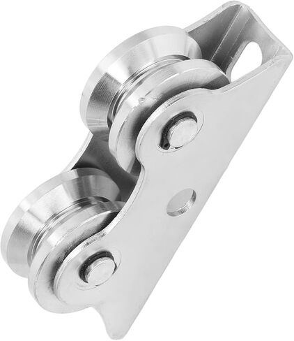 Garosa V Shaped Groove Wheel with Bracket, 45 Steel Double Wheel 48mm for Inverted Track Rolling Sliding Gate in Kuwait