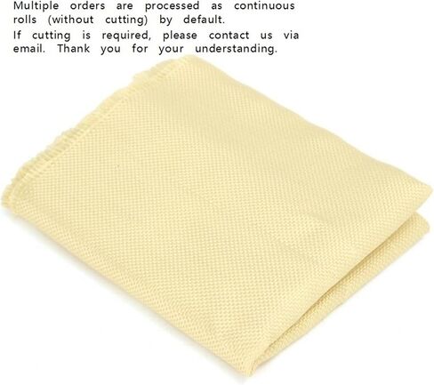 XLJP 1Pc Yellow Kevlar Fabric 100 * 30cm 200gsm Fabric Woven Aramid Fiber Cloth Plain 100cm/39.4'' Width Yellow Color in Kuwait