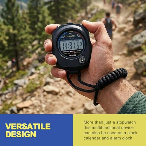 2 Pack Digital Stopwatch Timer, Large Display Stop Watch with Date Alarm, 1/100s Accuracy Stopwatches for Coaches, Kids Sports, Referee & Fitness Training in Saudi Arabia