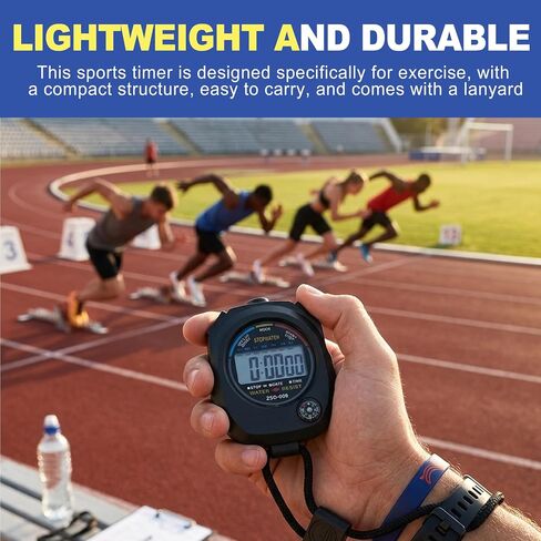 2 Pack Digital Stopwatch Timer, Large Display Stop Watch with Date Alarm, 1/100s Accuracy Stopwatches for Coaches, Kids Sports, Referee & Fitness Training in Saudi Arabia