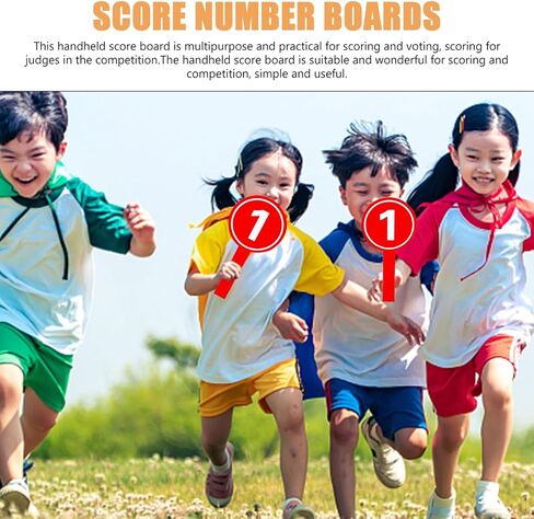 SOIMISS 10 Pack Handheld Number Paddles 1-10 Score Boards Rating Signs for Judges Coaches Auctions Talent Shows and Voting 7.48 X 3.74 in in Saudi Arabia