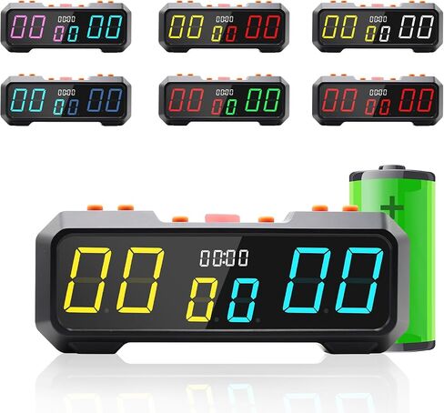 Digital Scoreboard with 7 Color Change,Portable Electronic Scoreboard with Battery Powered for Indoor & Outdoor Game,Portable Score Keeper with Buzzer for Pingpong/Board Game/Cornhole in Saudi Arabia
