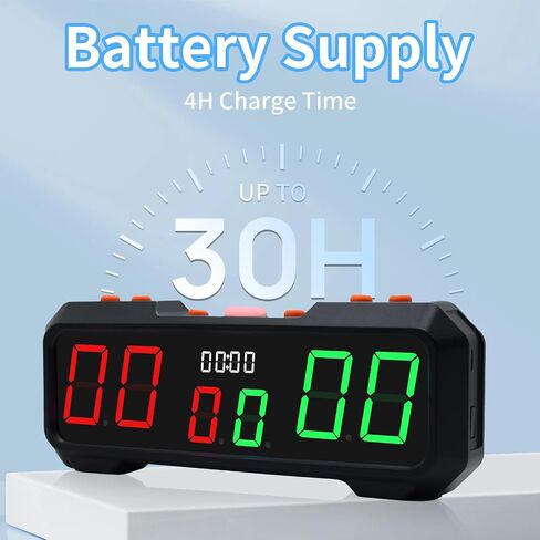 Digital Scoreboard with 7 Color Change,Portable Electronic Scoreboard with Battery Powered for Indoor & Outdoor Game,Portable Score Keeper with Buzzer for Pingpong/Board Game/Cornhole in Saudi Arabia