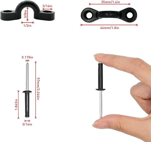 Kayak Tie Down Loops with Stainless Steel Rivets – Durable Tie-Down Loops & Anchors for Secure Rigging, Repair, and Customization in Saudi Arabia