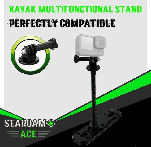 Universal Marine Boat Phone Mount for Action Camera, Kayak Phone Holder with Flexible Gooseneck, Anti-Lost Lanyard, 360 Adjustable Phone Cradle for Fishing Boats, Canoe in Saudi Arabia