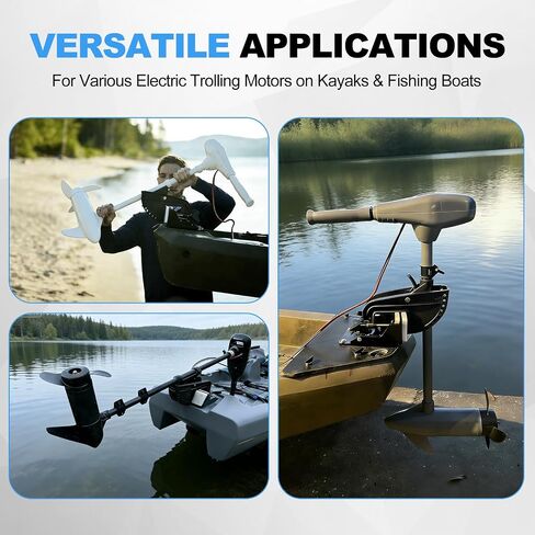 Kayak Trolling Motor Mount - Transom Motor Mount for Kayaks with Flat Transom, Compatible with Freshwater and Saltwater, Black Powder-Coated Finish in Saudi Arabia