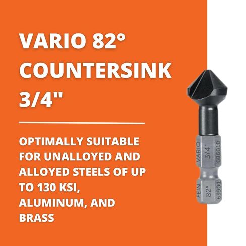 Fein Vario Tapper Countersink - 1" - High-Speed, Durable Titanium Coating - TiAIN (Titanium-Aluminum-Nitride) Coating - 63901087010 in Saudi Arabia