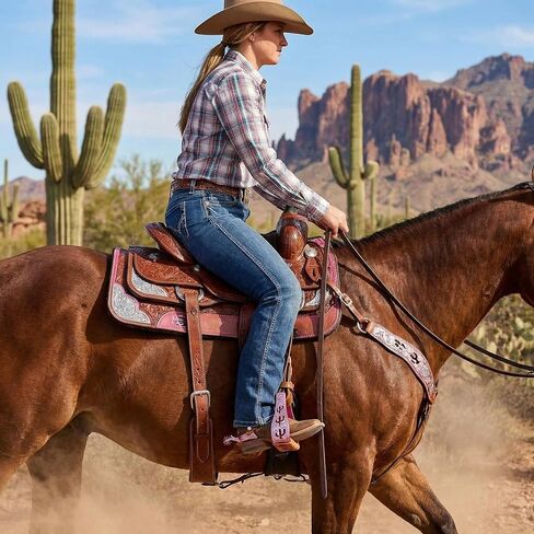 CHALLENGER Horse Western 5" Slanted Offset Angled Cactus Engraved Aluminum Show Stirrups 51243 in Kuwait