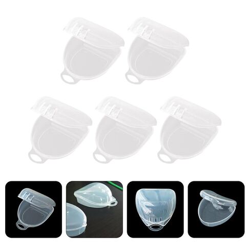 Tofficu 5pcs Denture Storage Boxes for Braces and Dentures, Portable Pp Tooth Guard Containers, Easy to Carry and Keep Braces Safe and Clean, for Travel and Business Use in Kuwait