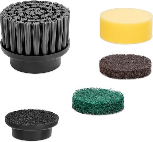مجموعة رؤوس بديلة مكونة من 5 قطع من Shop-Vac لأداة التنظيف الدوارة اللاسلكية، وفرشاة تنظيف متعددة الأسطح، ومجموعة إعادة تعبئة متينة للمطبخ والحمام والأرضيات وتنظيف الزجاج والبلاط in Kuwait