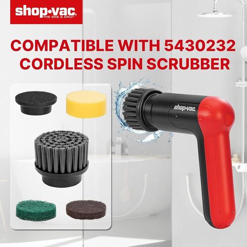 مجموعة رؤوس بديلة مكونة من 5 قطع من Shop-Vac لأداة التنظيف الدوارة اللاسلكية، وفرشاة تنظيف متعددة الأسطح، ومجموعة إعادة تعبئة متينة للمطبخ والحمام والأرضيات وتنظيف الزجاج والبلاط in Kuwait
