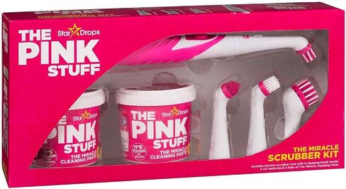 بريتينز بيوتي مجموعة أدوات الغسيل المعجزة The Pink Stuff Star Drops 2 مجموعة أدوات تنظيف كهربائية مع 4 رؤوس فرشاة تنظيف. in Kuwait