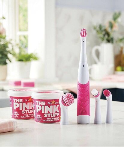 بريتينز بيوتي مجموعة أدوات الغسيل المعجزة The Pink Stuff Star Drops 2 مجموعة أدوات تنظيف كهربائية مع 4 رؤوس فرشاة تنظيف. in Kuwait