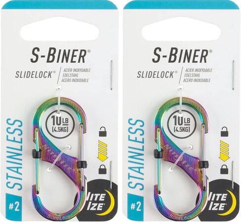 Nite IZE S-Biner SlideLock Stainless Steel, Size #2, Spectrum in Kuwait