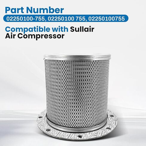 02250100-755 فاصل الهواء والزيت المتوافق مع ضاغط الهواء Sullair يستبدل # 02250100755 in Kuwait