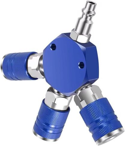 1/4 Inch NPT Air Manifold with Splitter Design and Brass Quick Couplers for Flexibility (red) in Kuwait