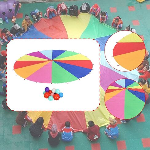 مظلة قوس قزح من harayaa Rainbow Parachute للأطفال من 6 إلى 8 سنوات in Kuwait