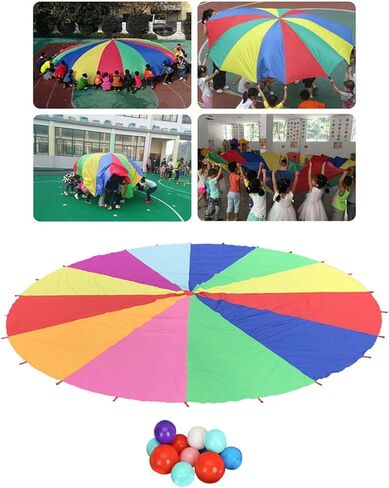 مظلة قوس قزح من harayaa Rainbow Parachute للأطفال من 6 إلى 8 سنوات in Kuwait