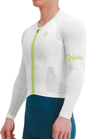 INBIKE لركوب الدراجات جيرسي بأكمام طويلة - جيرسي لركوب الدراجات مسامي، مع سحاب عاكس وشعار لركوب الدراجات على الطرق in Kuwait