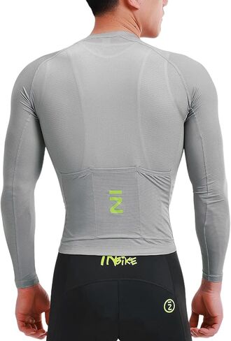 INBIKE لركوب الدراجات جيرسي بأكمام طويلة - جيرسي لركوب الدراجات مسامي، مع سحاب عاكس وشعار لركوب الدراجات على الطرق in Kuwait