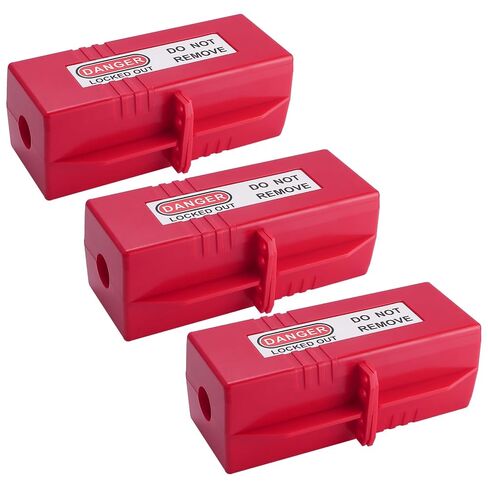 Lockout Tagout Plug Lock, 110-125 Volt Plug Locks for Electrical Plugs, 3 1/4" x 2 1/4" Small Plug Lockout, 6 Pack in Kuwait