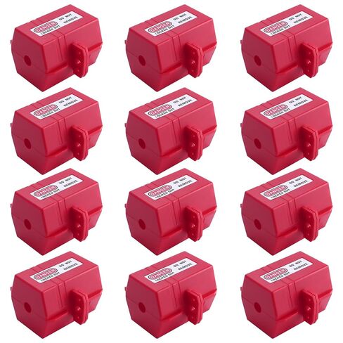 Lockout Tagout Plug Lock, 110-125 Volt Plug Locks for Electrical Plugs, 3 1/4" x 2 1/4" Small Plug Lockout, 6 Pack in Kuwait